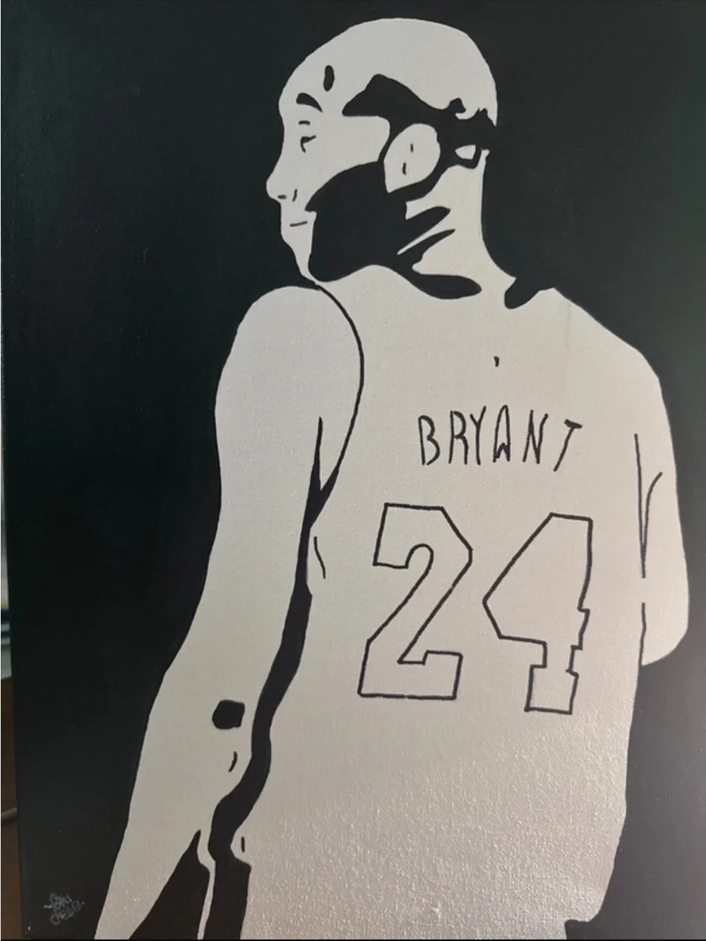 Monochrome Bryant 24 Silhouette Canvas Art - Black & White